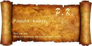 Pascht Kevin névjegykártya